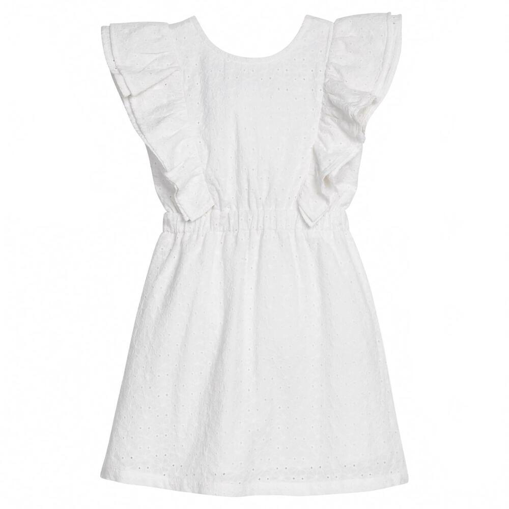 NEW BISBY kids' sadie dress in white embroidery